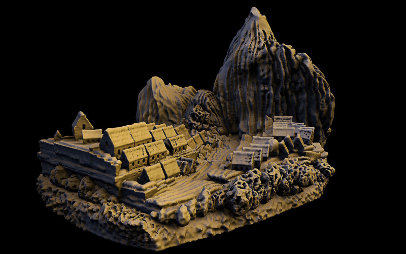 Machu Picchu 3Dプリントモデル .c4d .max .obj .3ds .fbx .stl .blend 