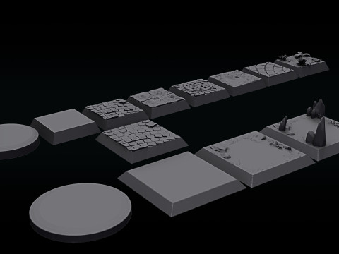 Bases collection for tabletop 3Dプリントモデル
