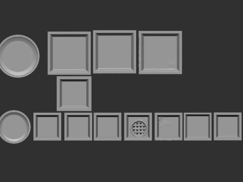 Bases collection for tabletop 3D Print Model