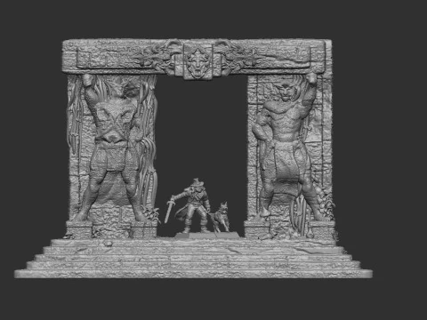 Ancient Gate 3D Print Model