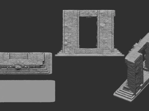 Ancient Gate 3D Print Model