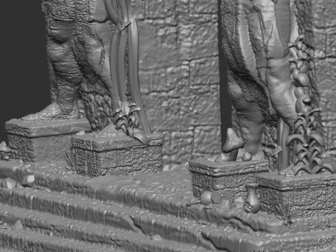 Ancient Gate 3D Print Model