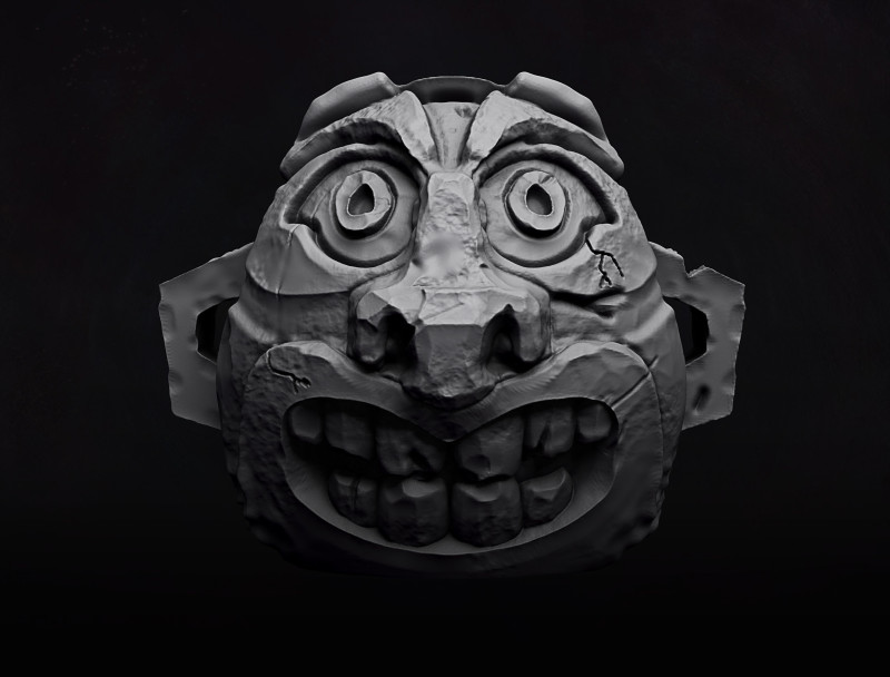 Inca ancient head 3Dプリントモデル .c4d .max .obj .3ds .fbx .stl .blend 