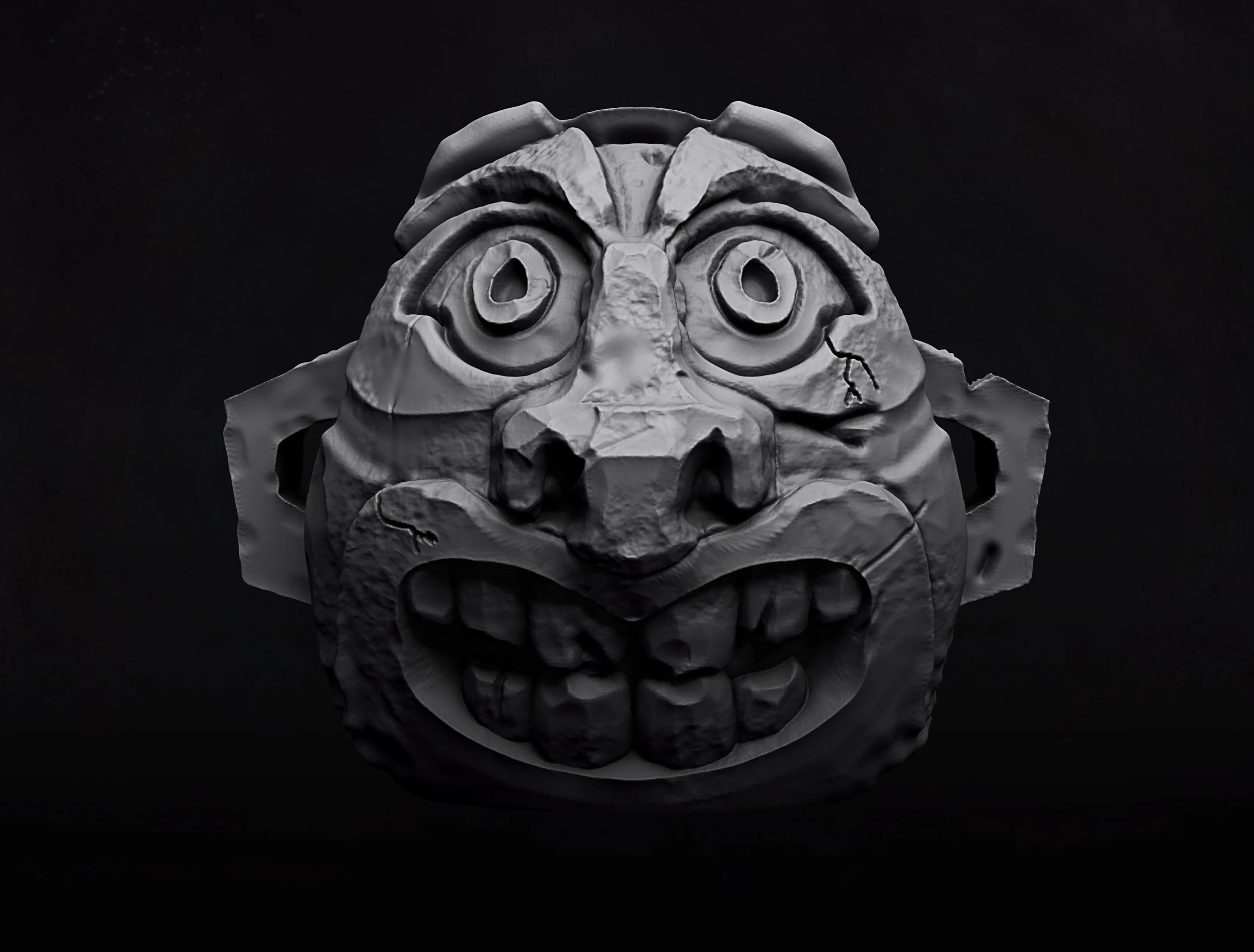 Inca ancient head 3D Print Model .c4d .max .obj .3ds .fbx .stl .blend 
