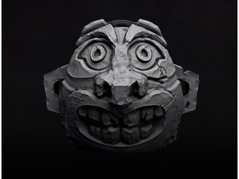 Inca ancient head 3D Print Model