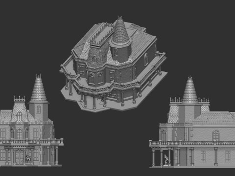 Victorian Manor 3D Print Model