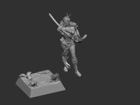 Elf archer Ara Sarmyar 3D Print Model