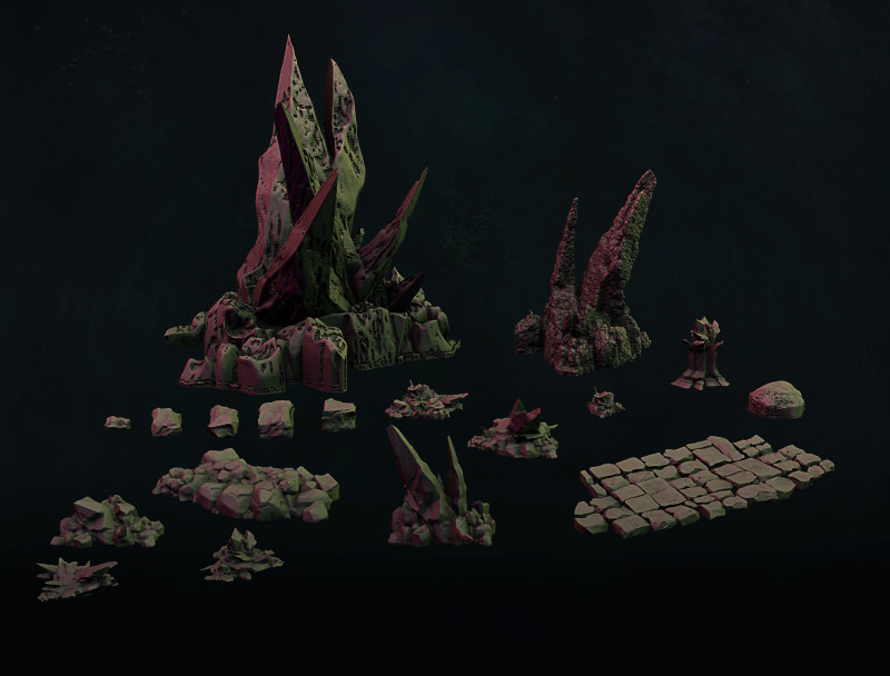 Rock Collection 3D Print Model .c4d .max .obj .3ds .fbx .stl .blend