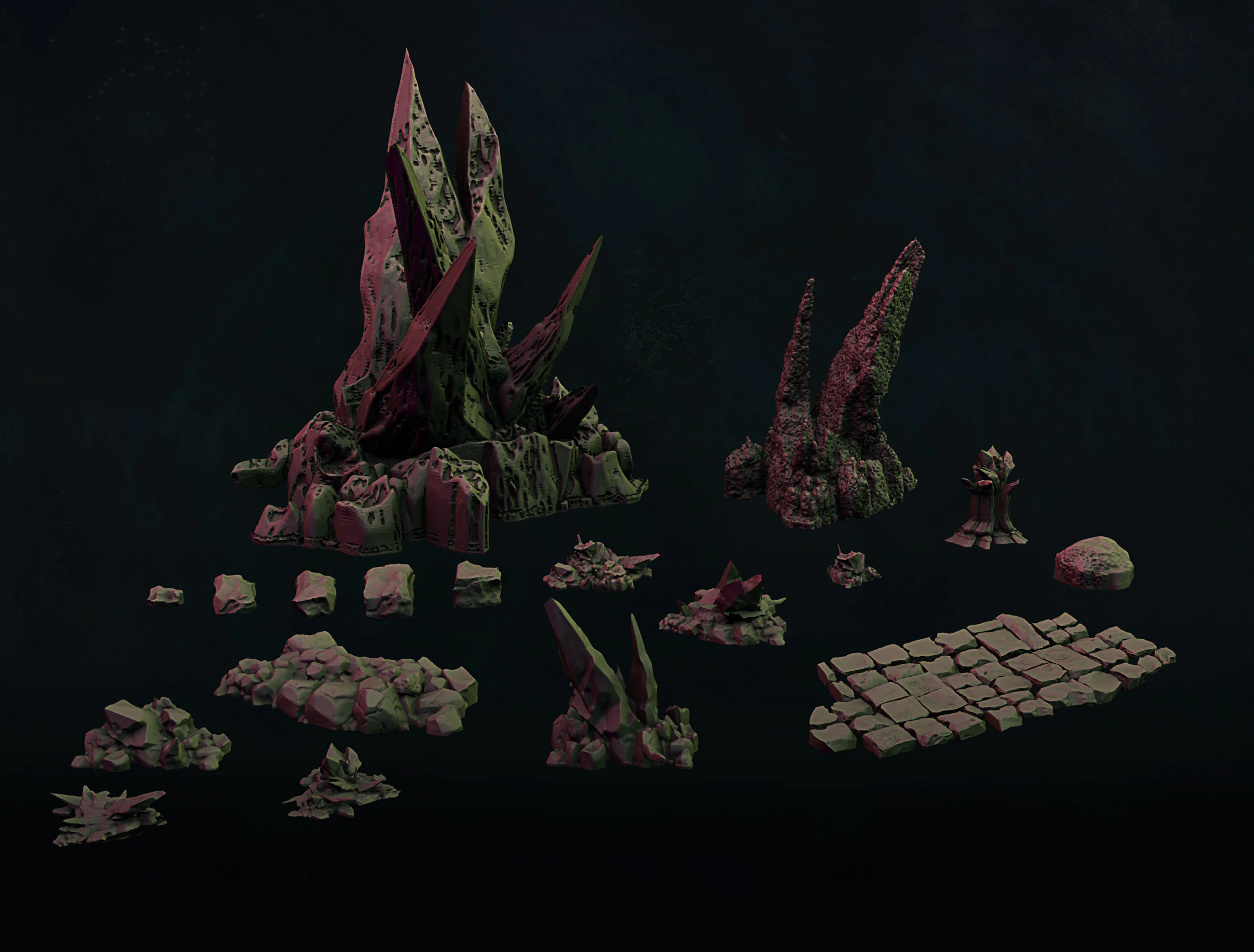 Rock Collection 3D Print Model .c4d .max .obj .3ds .fbx .stl .blend