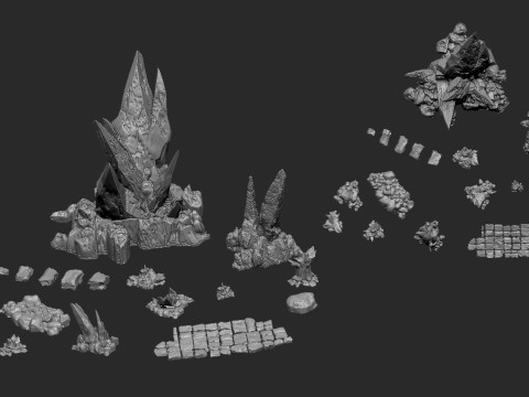 Rock Collection 3D Print Model