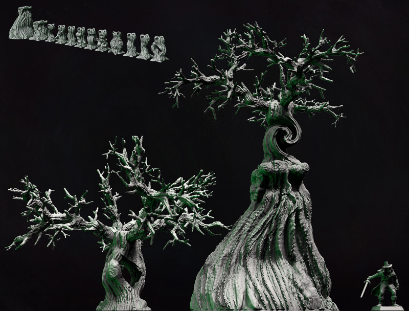 Modular Tree 3Dプリントモデル .c4d .max .obj .3ds .fbx .stl .blend 