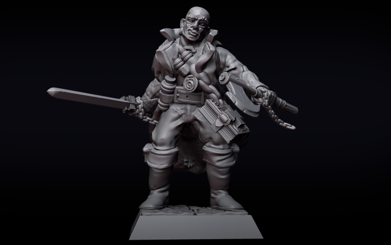Witch Hunter Godfrey Schlick Model Cetak 3D .c4d .max .obj .3ds .fbx .stl .blend 