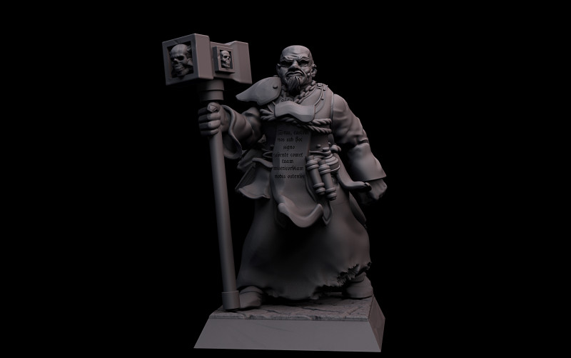 Warrior Priest Friedger Glockenton 3D 打印模型 .c4d .max .obj .3ds .fbx .stl .blend 
