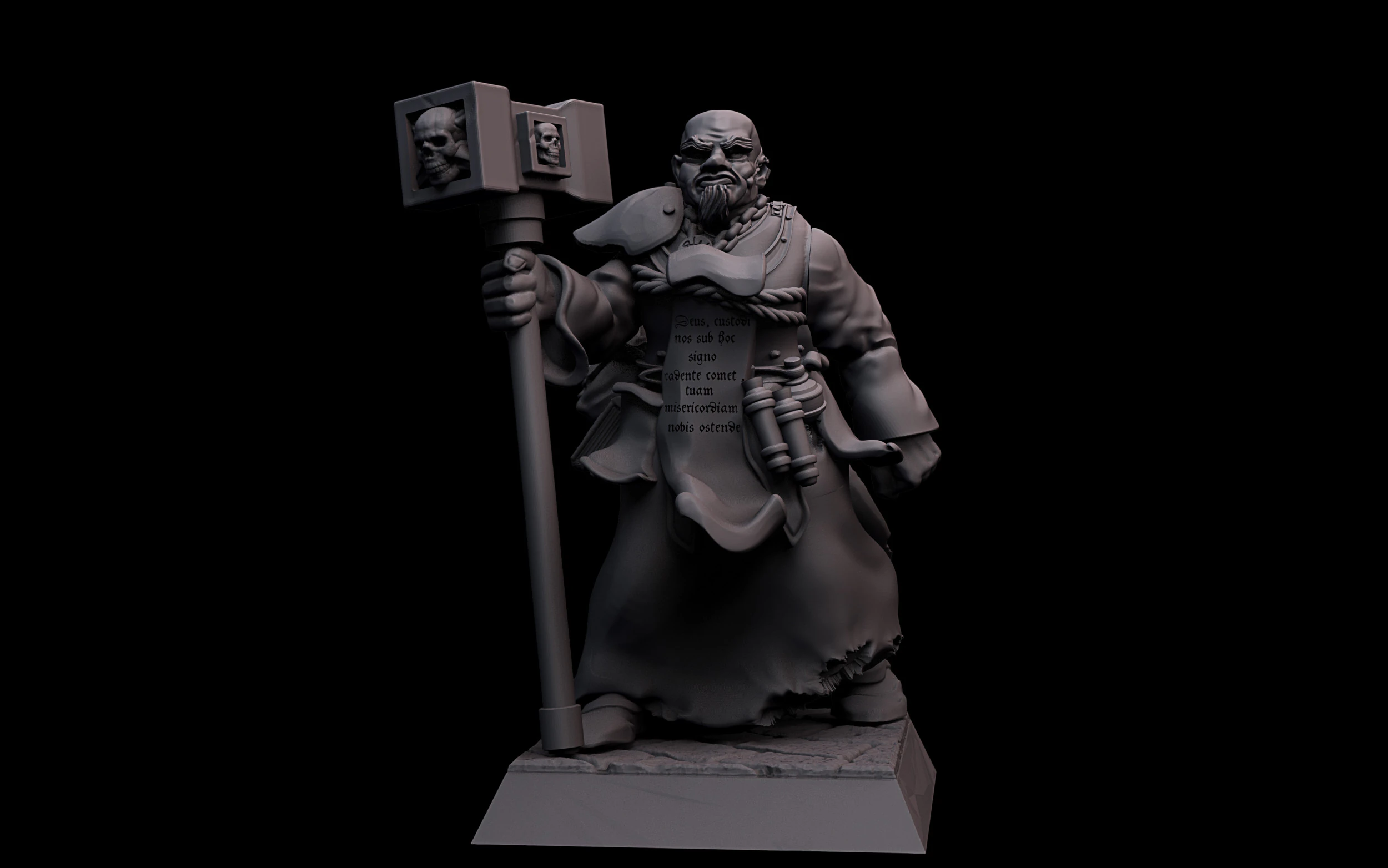 Warrior Priest Friedger Glockenton 3D Print Model .c4d .max .obj .3ds .fbx .stl .blend