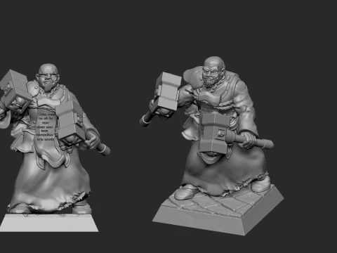 Warrior Priest Friedger Glockenton 3D Print Model