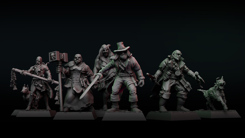 Witch Hunters Band 3D Druckmodell .c4d .max .obj .3ds .fbx .stl .blend