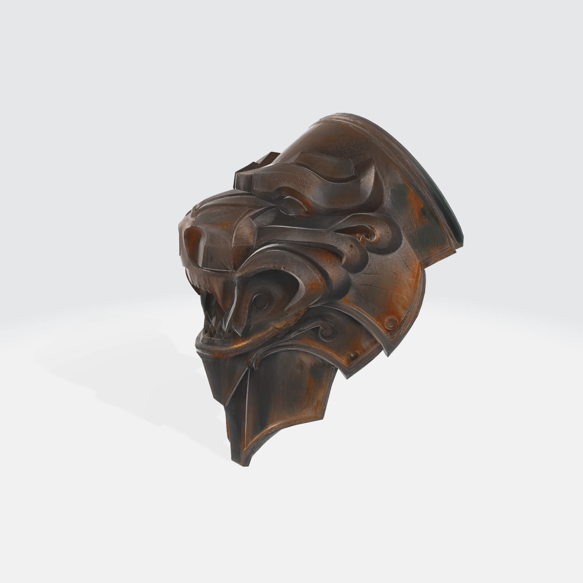 Medieval knight shoulder pad 3D Print Model .c4d .max .obj .3ds .fbx .stl .blend