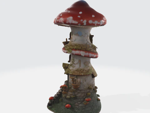 Fantastic medieval mushroom house 3D Print Model