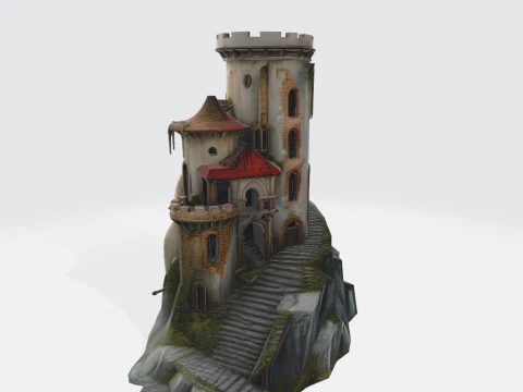 Medieval castle tower 1 3D Print Model