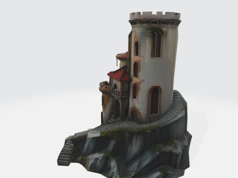 Medieval castle tower 1 3D Print Model