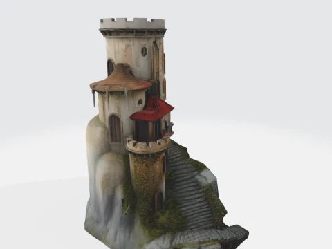 Medieval castle tower 1 3D Print Model