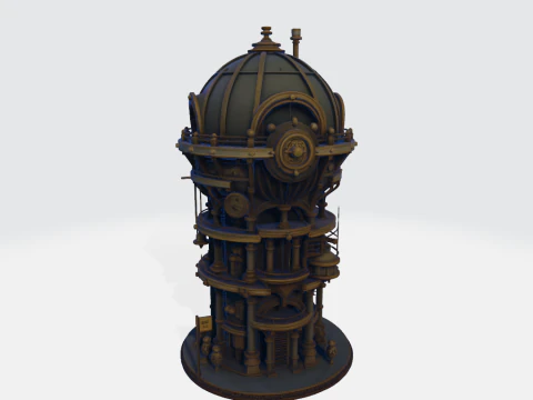 浩室蒸汽朋克 3D 打印模型