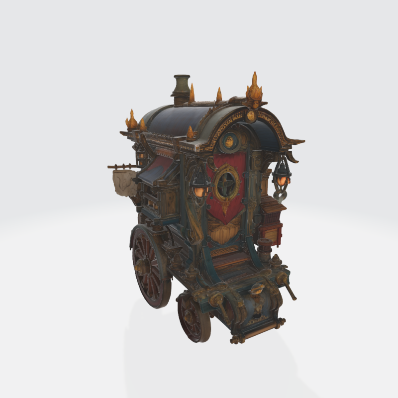 Fancy medieval caravan Impressão 3D .c4d .max .obj .3ds .fbx .stl .blend