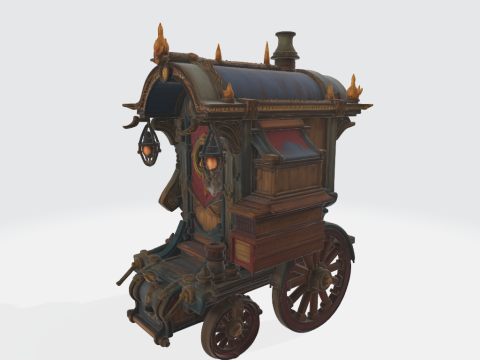 Fancy medieval caravan Impressão 3D