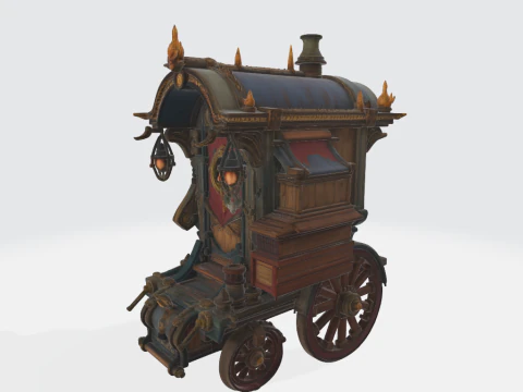 Fancy medieval caravan 3D Print Model