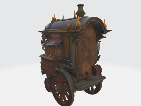 Fancy medieval caravan Impressão 3D