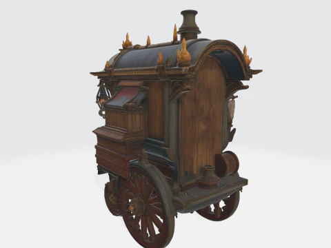 Fancy medieval caravan 3D Print Model
