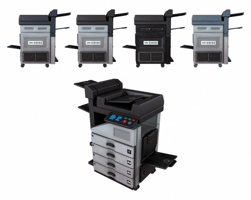 Photocopier Model 3D .c4d .max .obj .3ds .fbx .stl .blend