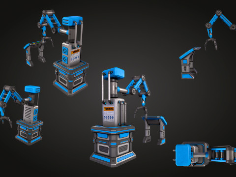 SCI-FI Robot Arm 3D Modell