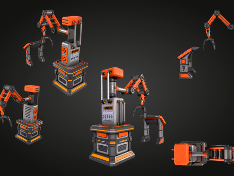 SCI-FI Robot Arm 3D Modell