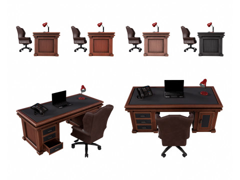Elegant Desk 3D Model