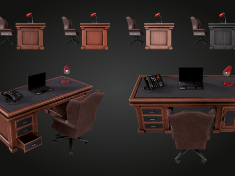 Elegant Desk 3Dモデル