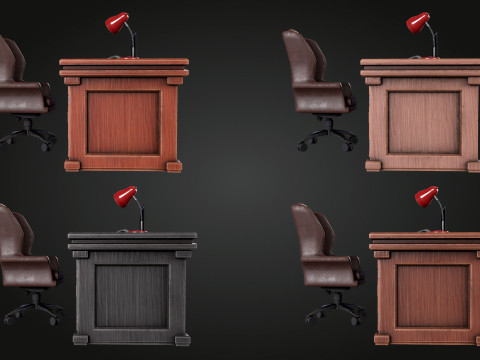 Elegant Desk 3Dモデル