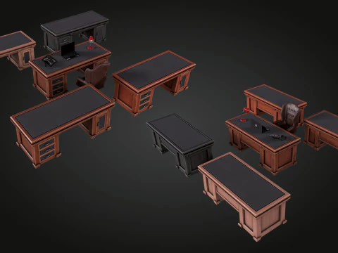 Elegant Desk 3D Model