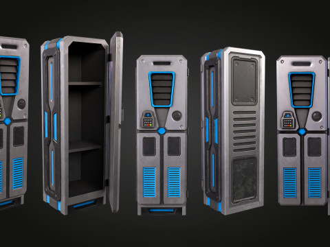SCI-FI Locker Model 3D