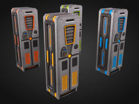 SCI-FI Locker Model 3D