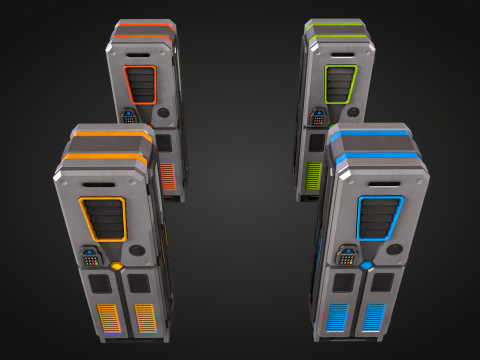 SCI-FI Locker Model 3D