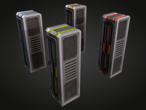 SCI-FI Locker Model 3D