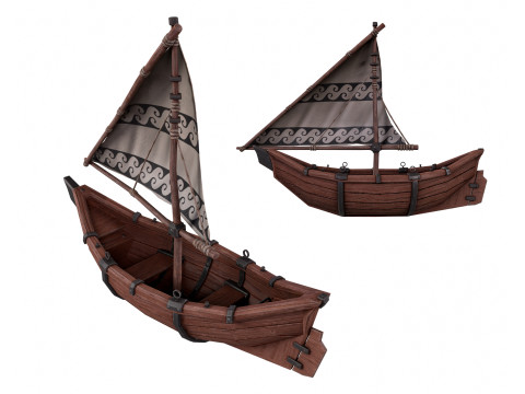 Small Sailing Boat 3D Model