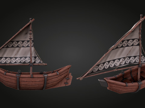 Small Sailing Boat 3D Model