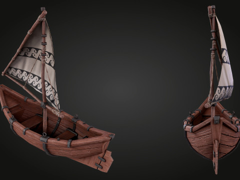Small Sailing Boat 3D Model