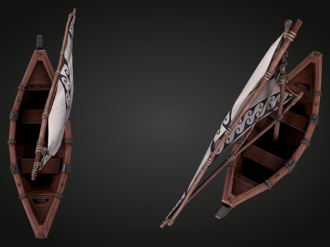 Small Sailing Boat 3D Model