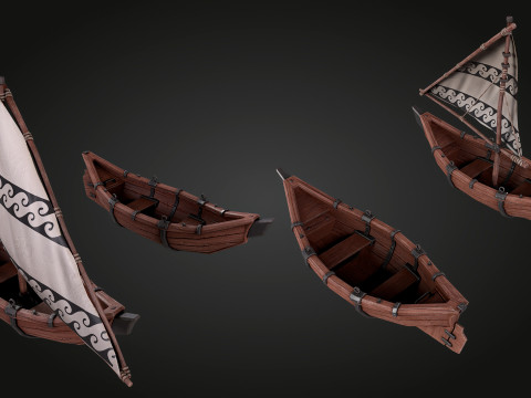 Small Sailing Boat 3D Model