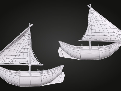 Small Sailing Boat 3D Model