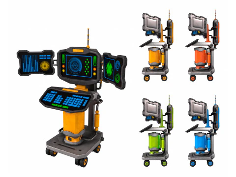 SCI-FI PC Monitor 3D Model