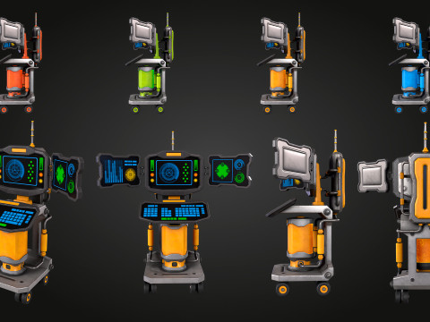 SCI-FI PC Monitor 3D Model